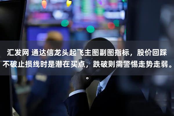 汇发网 通达信龙头起飞主图副图指标，股价回踩不破止损线时是潜在买点，跌破则需警惕走势走弱。