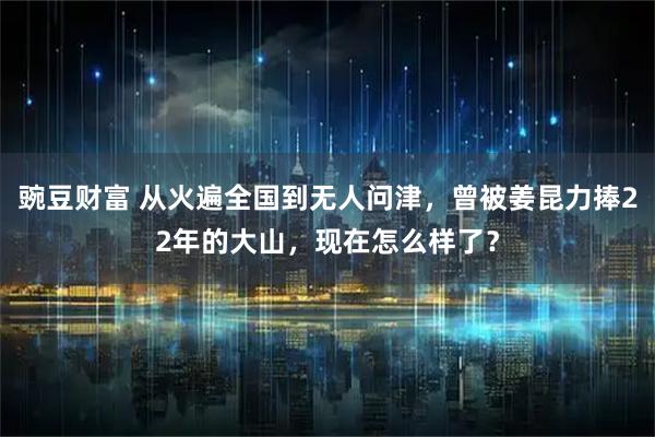 豌豆财富 从火遍全国到无人问津，曾被姜昆力捧22年的大山，现在怎么样了？